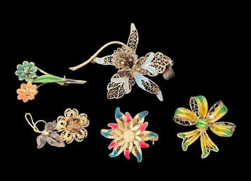Bloemen Filigraan Zilver - Broche