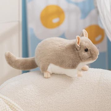 Levensechte Chinchilla Pluche Knuffel - Zachte Dierenpop als, Verzenden, Nieuw