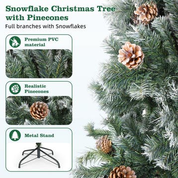 Kerstboom met sneeuw - Kunstkerstboom - 180 cm - Met standaa, Diversen, Verzenden, Zo goed als nieuw
