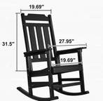 Zwarte Outdoor Schommelstoel met Rugleuning voor Tuin, Verzenden, Nieuw