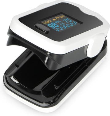Saturatiemeter - Hartslagmeter - Zuurstofmeter Vinger - Zwar, Diversen, Verpleegmiddelen, Verzenden, Zo goed als nieuw