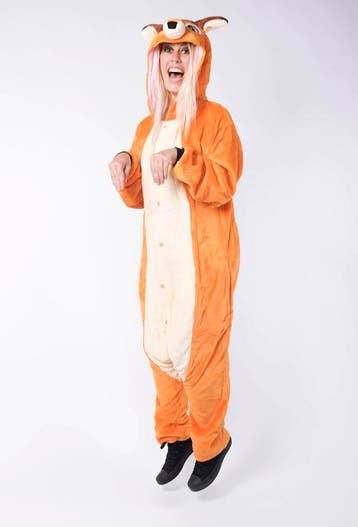 KIMU® Onesie Hert Pak Kind Ree Kostuum 128-134 Hertenpak Her, Ophalen of Verzenden, Nieuw, 134 t/m 140