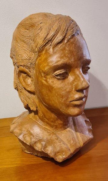 Artista anonimo - sculptuur, Busto di giovane donna - 40 cm, Antiek en Kunst