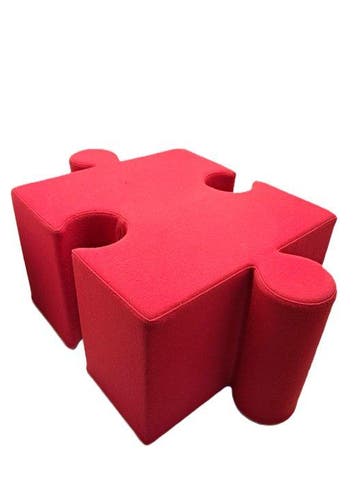 Buzzi Puzzle - Alain Gilles - Poef - Vilt - 85 cm 5,1 kg