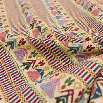 AA299 - Gobelijnstof “Girotondo Folk” – Etnische fantasie in