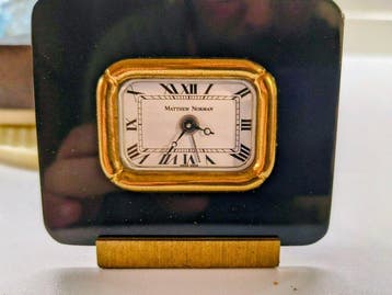 Bureauklok - Matthew Norman - - Verguld messing - 1970-1980