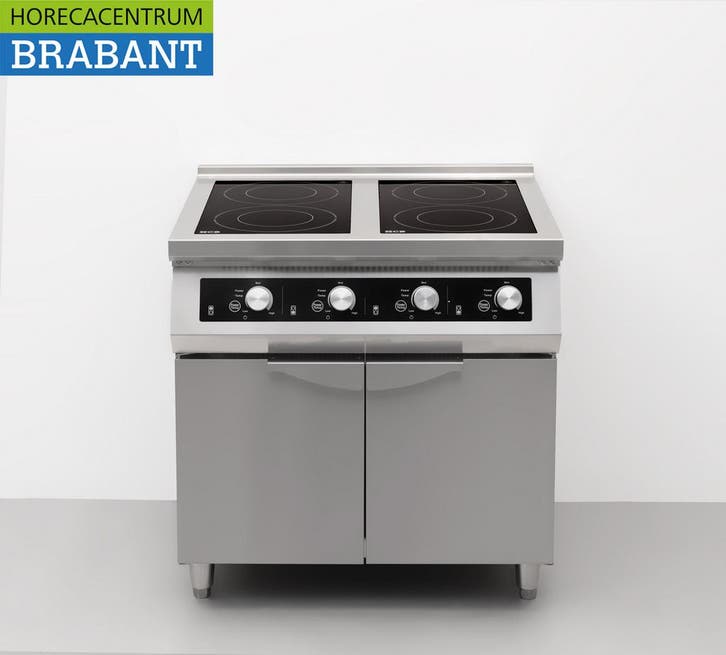 HCB RVS Inductie fornuis kookplaat 4 pitten 17 kW 400V 80 cm, Zakelijke goederen, Horeca | Keukenapparatuur, Nieuw in verpakking