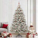 vidaXL Kunstkerstboom met 300 LED Groen en Wit 240 cm PVC en, Diversen, Kerst, Verzenden, Nieuw
