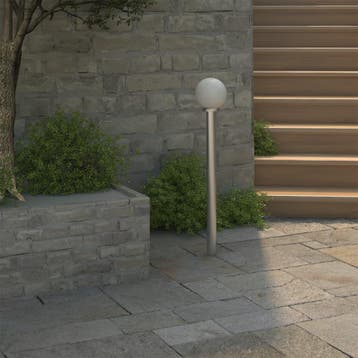 vidaXL Tuinlantaarn met 1 peertje 110 cm, Verzenden, Nieuw, Rvs, Staande lamp