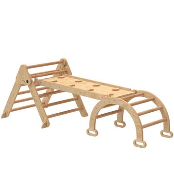 TRUUSK 7-in-1 Klimrek voor Kinderen - Houten Speelset - Boog, Verzenden, Nieuw