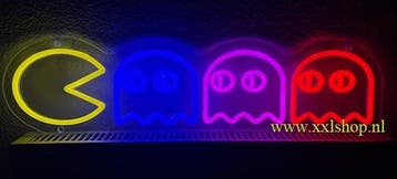 Pacman NEON sign bord led lichtbord verlichting lamp XXL, Verzenden, Nieuw