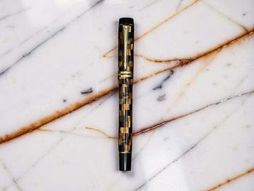 Parker - Duofold International Amber Check - Vulpen, Nieuw