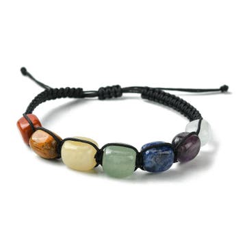 1 x Chakra armband verstelbaar met schuifknoop – gemengde., Ophalen of Verzenden, Nieuw, Kraal