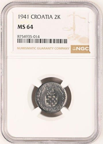 Kroatië. 2 Kune 1941 NGC - MS 64 (Zonder minimumprijs)