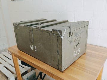 Kist - Grote militaire koffer - Vurenhout