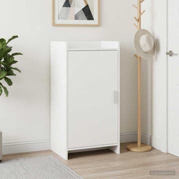 vidaXL Schoenenkast met opslag Wit 48 x 36 x 92 cm Bewerkt, Verzenden, Nieuw