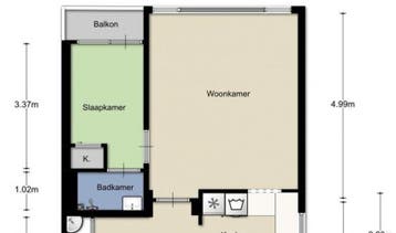 Te Huur 2 Kamer Appartement Populierenlaan In Amstelveen, Direct bij eigenaar, Noord-Holland, Appartement, Amstelveen