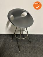 Barkruk - Tonon - Up chair - antraciet - chroom onderstel -, Vergader- of Presentatieruimte, Ophalen of Verzenden, Gebruikt, Stoel