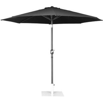 Parasol | SEVILLA | Zwart | Rond | UV-bestendig |, Verzenden, Nieuw in verpakking