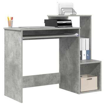 vidaXL Bureau Beton Grijs 106 x 41 x 88,5 cm Bewerkt hout, Verzenden, Nieuw