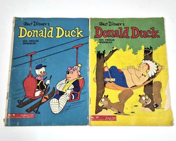 Vintage Donald Duck weekbladen 1970, nr. 8 en 17 (2 stuks), Verzamelen, Verzenden