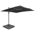 vidaXL Parasol met draagbare voet antracietkleurig, Verzenden, Nieuw, 3 tot 4 meter