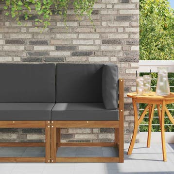 vidaXL Buiten Hoek Sofa Massief Acaciahout, Verzenden, Nieuw