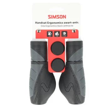 Simson Handvatten Ergonomisch - zwart/antraciet, Fietsen en Brommers, Fietsonderdelen, Verzenden, Nieuw