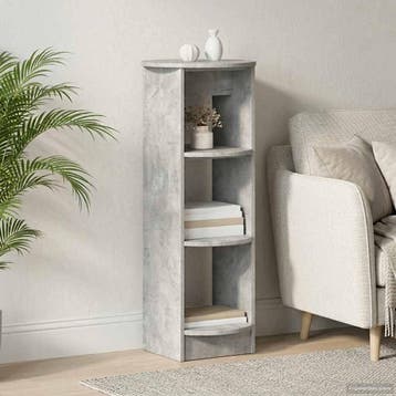 vidaXL Bijzetkast Beton Grijs 40 x 40 x 100 cm Geconstrueerd, Minder dan 50 cm, Verzenden, 100 tot 150 cm, Nieuw