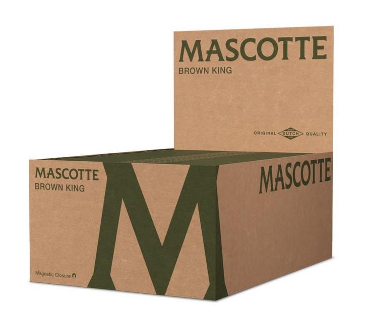Mascotte brown king size with magnet 34 vloeitjes Display (, Verzamelen, Rookartikelen, Aanstekers en Luciferdoosjes, Nieuw, Verzenden