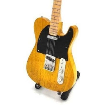 Miniatuur replica Fender Telecaster gitaar Bruce Springsteen, Ophalen of Verzenden, Nieuw, Pop, Beeldje of Miniatuur