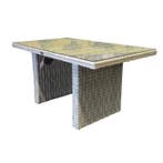 Ibiza lounge-dining tafel 120x80xH70 cm wit grijs, Tuin en Terras, Tuintafels, Ophalen of Verzenden, Nieuw, Wicker