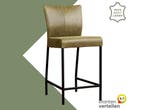 Leren barkruk Revolt laag - Vintage Olive (olijf/groen) -, Nieuw, Leer, Ophalen of Verzenden, 90 cm of meer