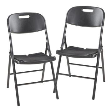Klapstoel Ljusnarsberg set van 2 tuinstoelen 87x46x53 cm zwa, Verzenden, Nieuw