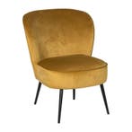Fauteuil Frida - geel - 77x69x60 cm, Verzenden, Nieuw