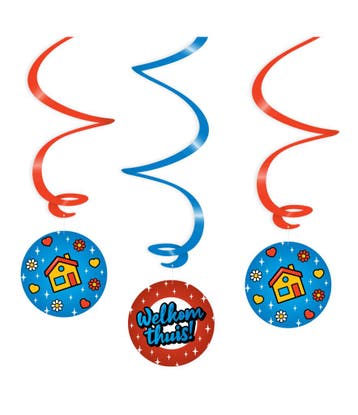 Hangdecoratie Swirls Welkom Thuis Cartoon (3st), Hobby en Vrije tijd, Ophalen of Verzenden, Nieuw