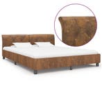 vidaXL Bedframe kunstsuède bruin 160x200 cm, Huis en Inrichting, Slaapkamer | Bedden, Overige materialen, Bruin, Verzenden, 200 cm