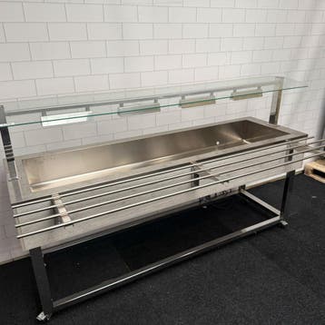 Ongebruikt - Afinox verwarmd buffet 6x 1/1 gn bain marie, Ophalen of Verzenden, Nieuw zonder verpakking, Transport en Opslag