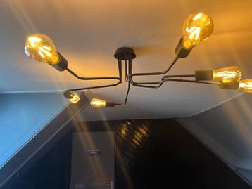 3x Hanglampen, staal / zwart, 2020, Nieuw