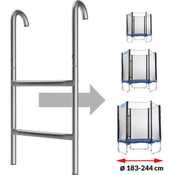 Trampoline ladder 66cm 2 metalen treden (Voor in Huis), Verzenden, Nieuw