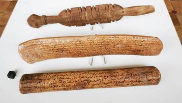 Authentiek Tuareg-document en Berber-paal van tante - Hout -