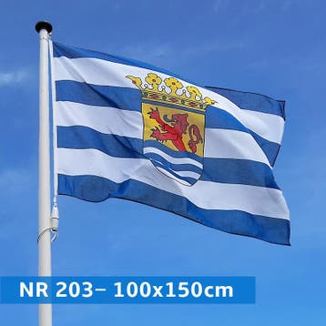 NR 203: Vlag Zeeland 100x150cm premium, Nieuw