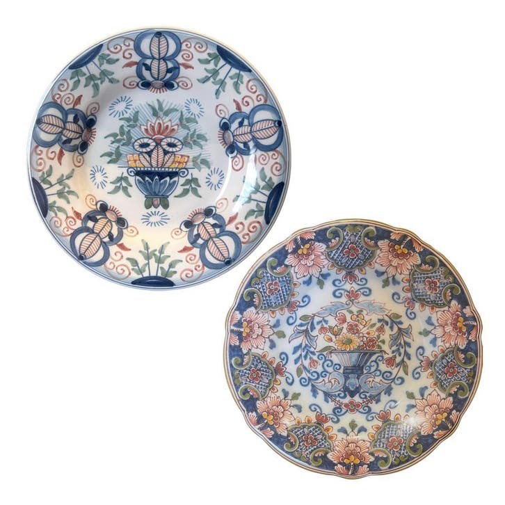 Set van 2 Makkum borden – daterend van vóór en na 1960, Antiek en Kunst, Antiek | Wandborden en Tegels, Ophalen of Verzenden