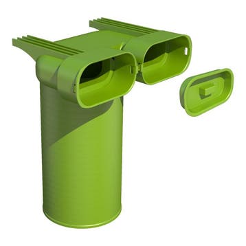 Ubbink Air Excellent AE35sc Ventieladapter 90° 125 met 1, Ophalen of Verzenden, Nieuw