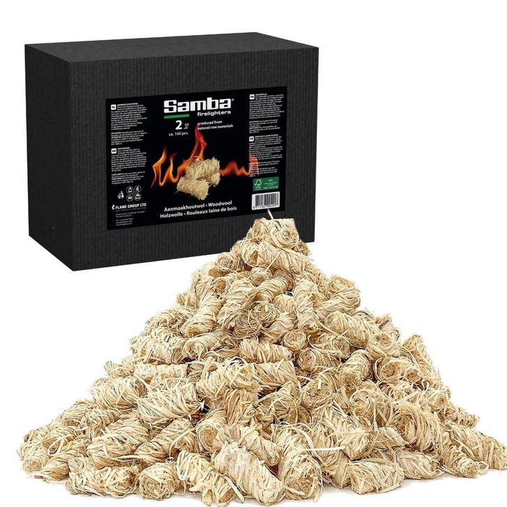 Samba aanmaakwokkels en aanmaakkrullen 3 kilo (ca 240 stu..., Tuin en Terras, Barbecue-accessoires, Nieuw, Ophalen of Verzenden