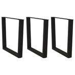 vidaXL Eettafelpoten 3 st V-vormig 90x(72-73,3) cm staal, Verzenden, Nieuw