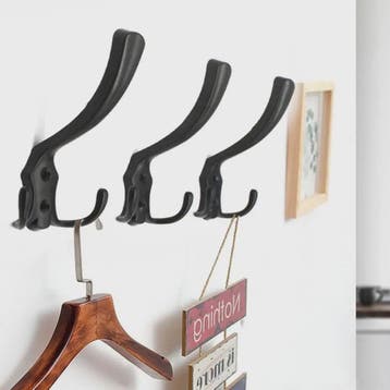 Moderne Wandkapstok met 3 Haken - Chroom/Goud, Verzenden, Nieuw