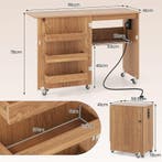 LIVSK Opklapbare Naaitafel met Oplaadstation - Multifunction, Huis en Inrichting, Verzenden, Nieuw