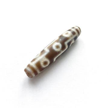 Oud Tibetaans/Nepalees Geëtst agat Kralen-talisman met 9