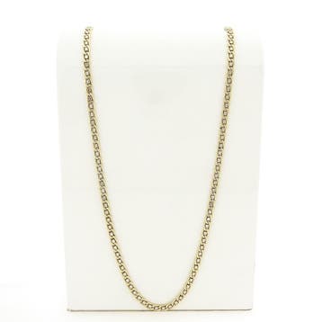Gouden lange gourmetschakel ketting, Ophalen of Verzenden, Gebruikt, Goud, Goud